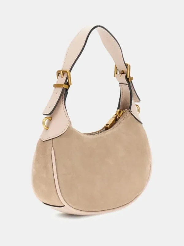 Borsa a spalla mini in suede