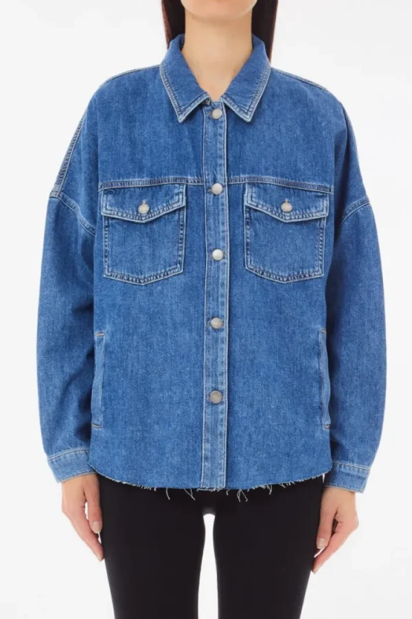 Giacca overshirt in denim