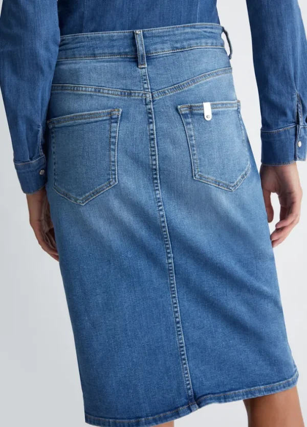 Gonna longuette in denim