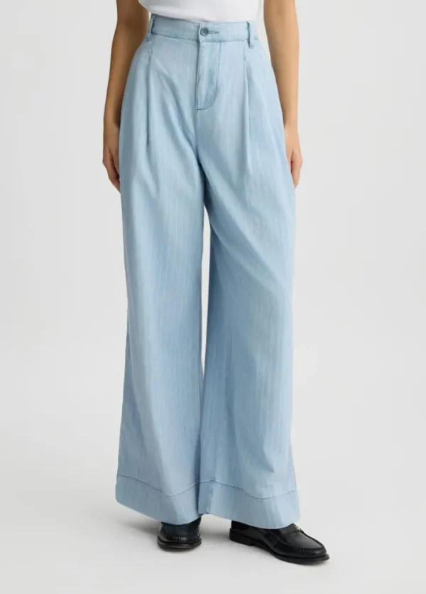 Pantaloni in denim gessato