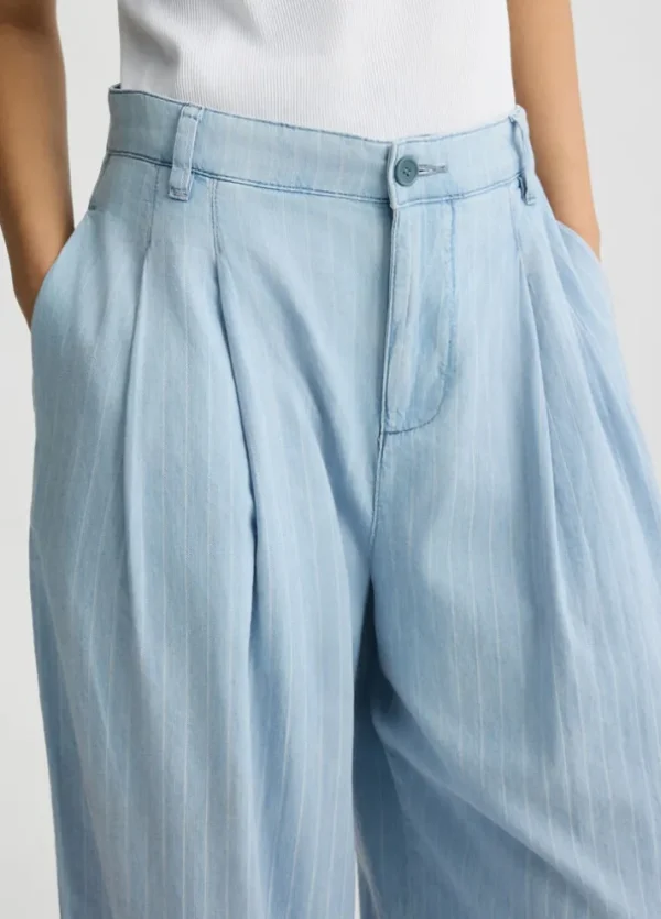 Pantaloni in denim gessato