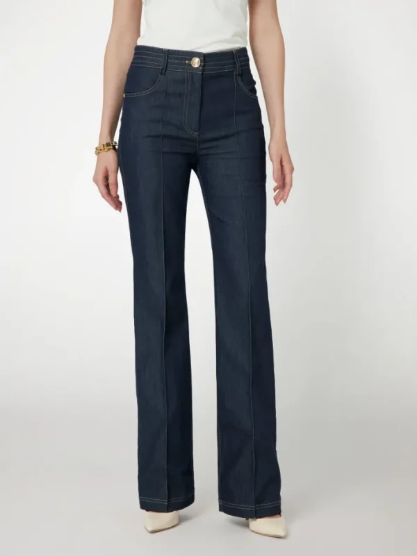 Pantaloni straight effetto jeans