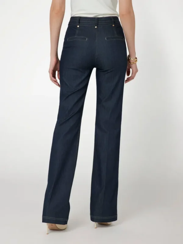 Pantaloni straight effetto jeans