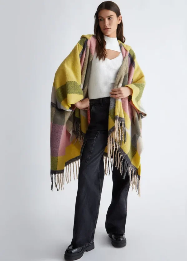 Poncho check multicolor