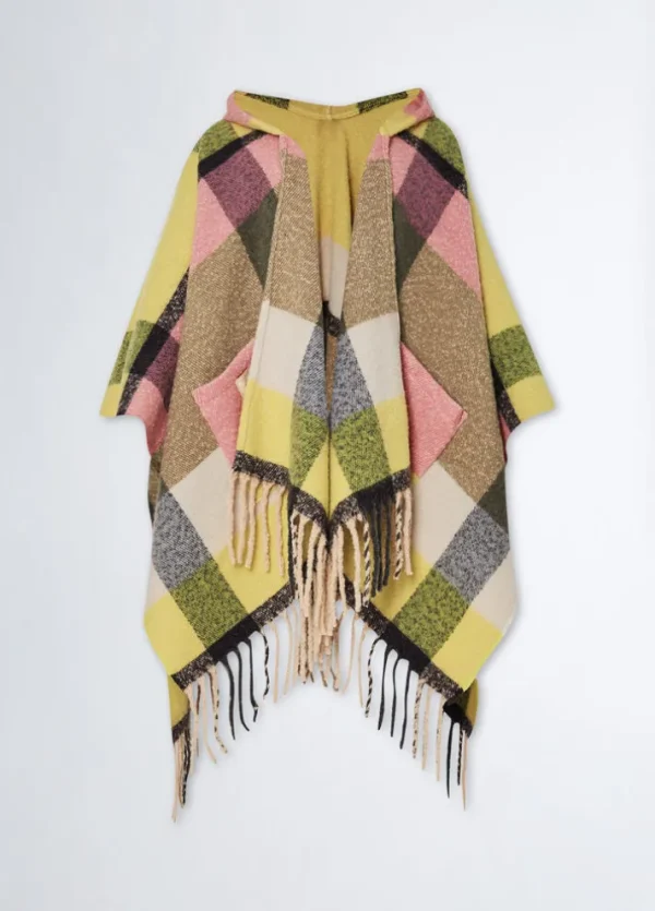 Poncho check multicolor