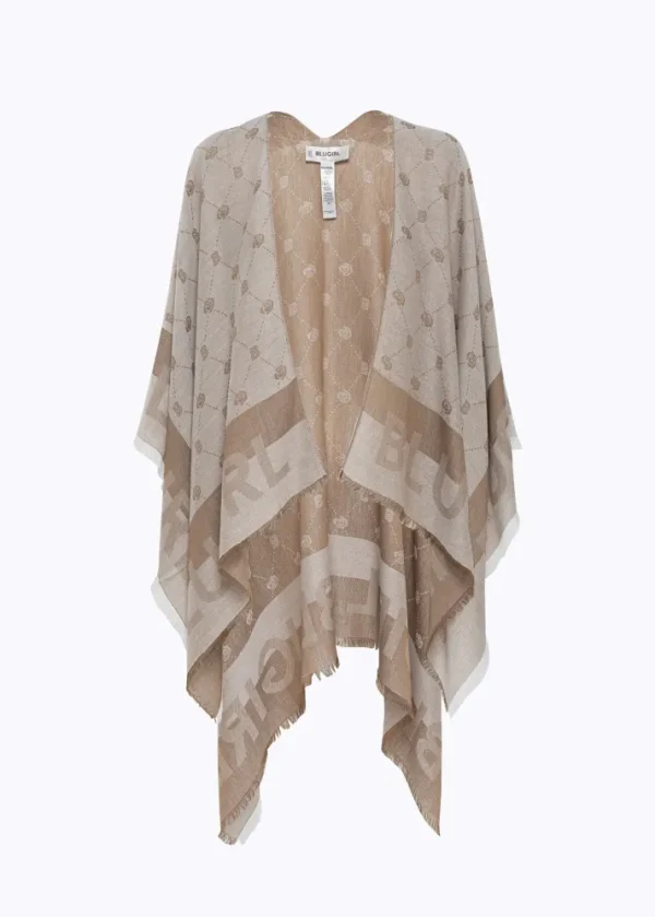 Poncho jacquard monogram