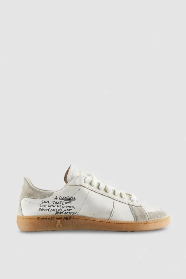 Skin sneakers in nappa con lettering