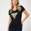 T-shirt con logo animalier